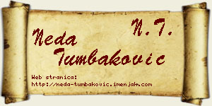 Neda Tumbaković vizit kartica